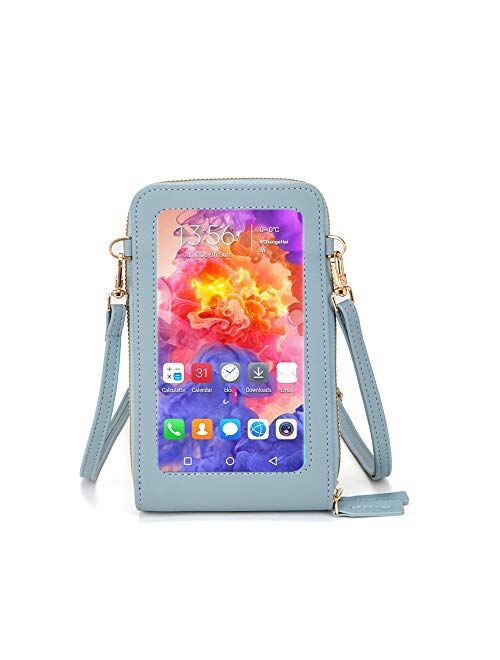 Small Leather Shoulder Bag, Crossbody Bag CellPhone Wallet Purse Lightweight Crossbody Handbags for Women