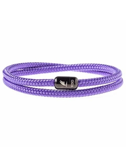 Wind Passion Durable Rope Cord Cuff Bracelet with Magnetic Clasp for Men Women