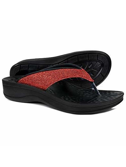 AEROTHOTIC Comfortable Orthopedic Arch Support Flip Flops and Sandals for Women