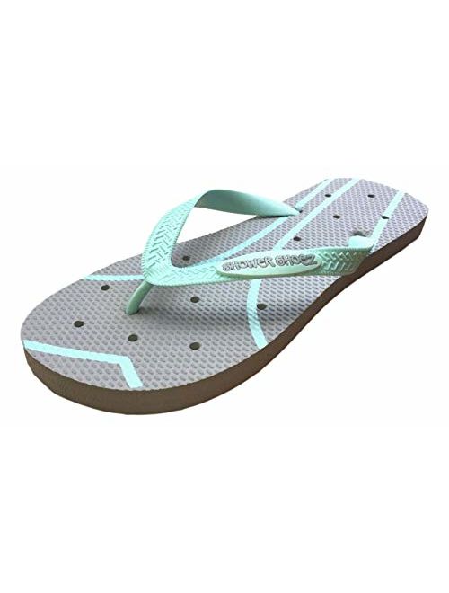 Shower Shoez Women's Non-Slip Pool Dorm Water Sandals Flip Flops