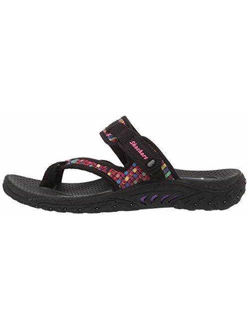 Skechers Women's Reggae-Mad Swag-Toe Thong Woven Sandal