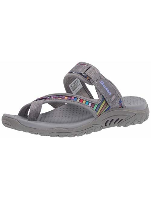 Skechers Women's Reggae-Mad Swag-Toe Thong Woven Sandal