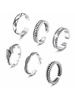 Besteel 3Pcs Toe Rings for Women Girls Adjustable Open Toe Ring Gifts Jewelry Set