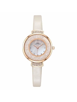 Women Watches Leather Strap Round Case Analog Fashion Ladies Watch Wrist Watches