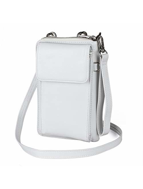 befen Cell Phone Crossbody Wallet Purse, Women Small Leather Crossbody Bag