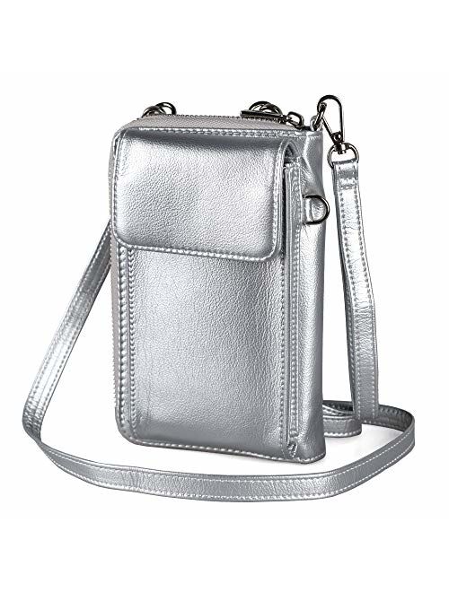 befen Cell Phone Crossbody Wallet Purse, Women Small Leather Crossbody Bag