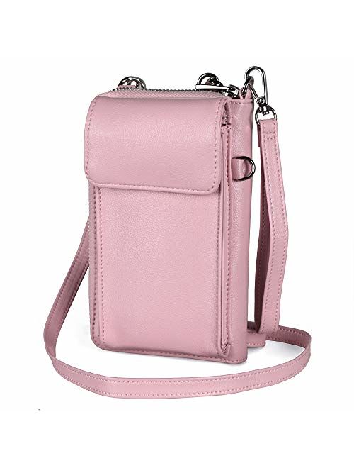 befen Cell Phone Crossbody Wallet Purse, Women Small Leather Crossbody Bag