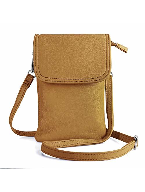 befen Cell Phone Crossbody Wallet Purse, Women Small Leather Crossbody Bag