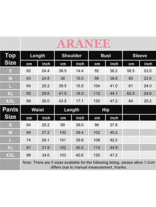 ARANEE Women's Pajamas Set Long Sleeve Sleepwear Classic Plaid Soft Pj Sets Loungewear