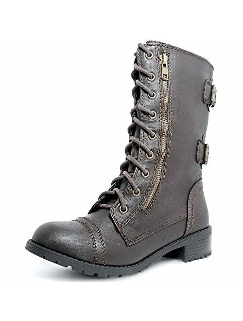 SODA Dome Mid Calf Height Women's Military/Combat Boots