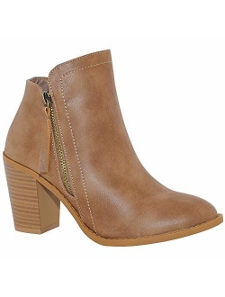 TRENDSUP Collection Women's Fashion Suede Booties