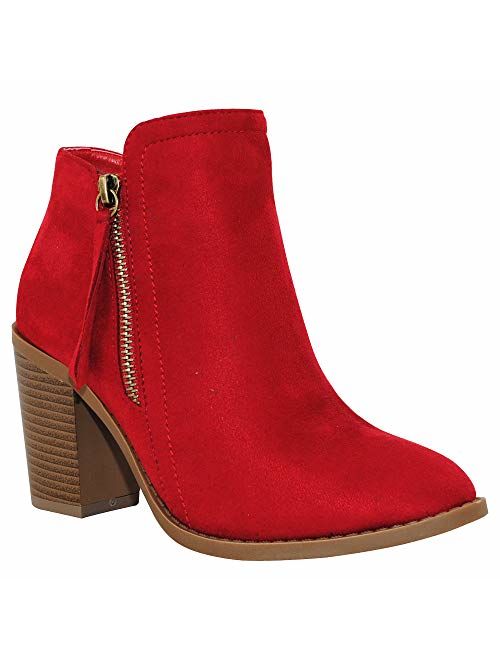 TRENDSUP Collection Women's Fashion Suede Booties