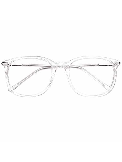 Happy Store CN79 High Fashion Metal Temple Horn Rimmed Clear Lens Eye Glasses