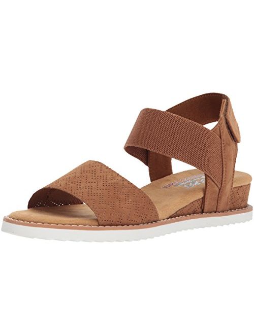 Skechers Women's Desert Kiss-Stretch Quarter Strap Sandal Flat