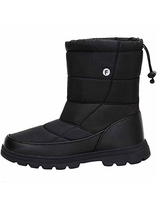 Crova Mens Womens Snow Boots Winter Lightweight Anti-Slip Water Resistant Fur Lined Cold Weather Shoes