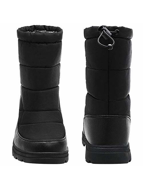 Crova Mens Womens Snow Boots Winter Lightweight Anti-Slip Water Resistant Fur Lined Cold Weather Shoes