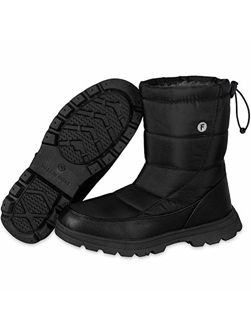 Crova Mens Womens Snow Boots Winter Lightweight Anti-Slip Water Resistant Fur Lined Cold Weather Shoes