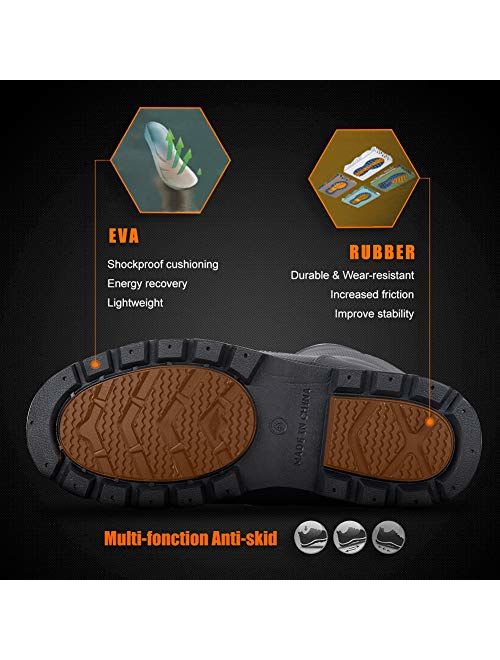 Crova Mens Womens Snow Boots Winter Lightweight Anti-Slip Water Resistant Fur Lined Cold Weather Shoes