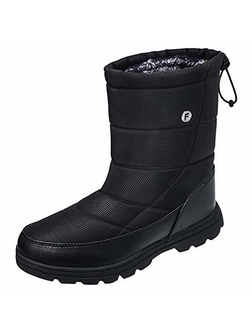 Crova Mens Womens Snow Boots Winter Lightweight Anti-Slip Water Resistant Fur Lined Cold Weather Shoes