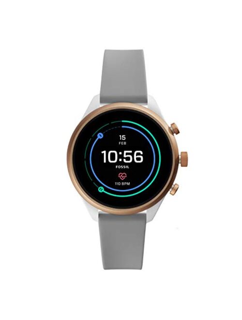 Fossil Women's Sport Metal and Silicone Touchscreen Smartwatch with Heart Rate, GPS, NFC, and Smartphone Notifications