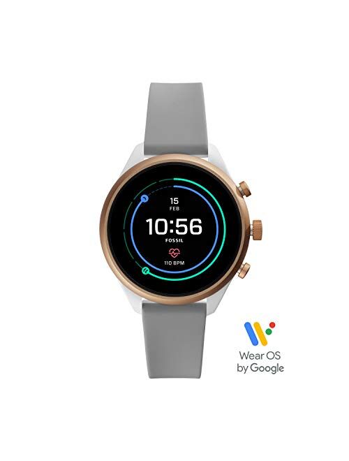 Fossil Women's Sport Metal and Silicone Touchscreen Smartwatch with Heart Rate, GPS, NFC, and Smartphone Notifications