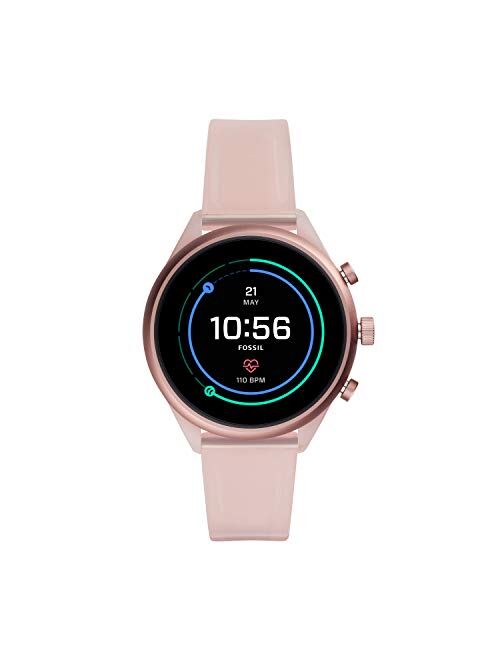 Fossil Women's Sport Metal and Silicone Touchscreen Smartwatch with Heart Rate, GPS, NFC, and Smartphone Notifications