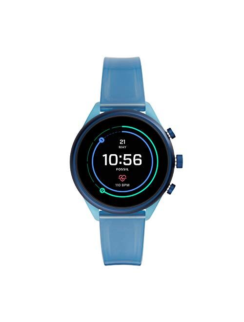 Fossil Women's Sport Metal and Silicone Touchscreen Smartwatch with Heart Rate, GPS, NFC, and Smartphone Notifications