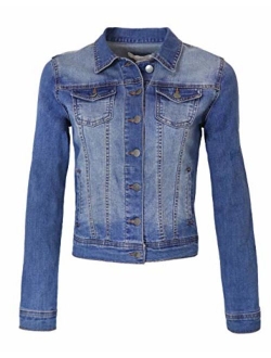 StyLeUp Women's Classic Casual Vintage Denim Jean Jacket/Vest Regular & Plus Size