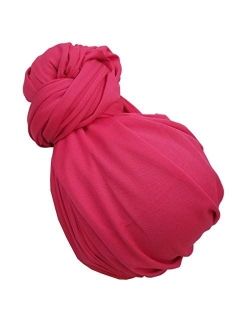 Stretch Head Wrap Scarf Head Wrap for women Turban Wrap Stretch Jersey Long Turban Head Wrap Tie 1 or 2