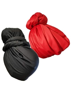 Stretch Head Wrap Scarf Head Wrap for women Turban Wrap Stretch Jersey Long Turban Head Wrap Tie 1 or 2