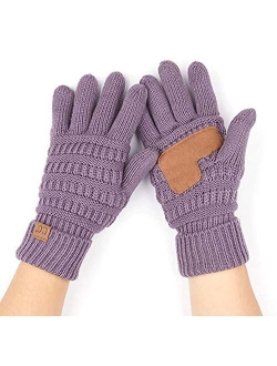 Funky Junques Beanies Matching Winter Lined Warm Knit Touchscreen Texting Gloves