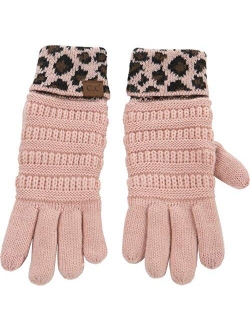 Funky Junques Beanies Matching Winter Lined Warm Knit Touchscreen Texting Gloves