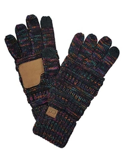 Funky Junques Beanies Matching Winter Lined Warm Knit Touchscreen Texting Gloves