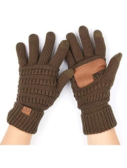 Funky Junques Beanies Matching Winter Lined Warm Knit Touchscreen Texting Gloves