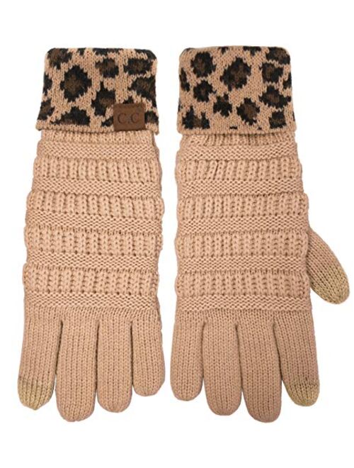 Funky Junques Beanies Matching Winter Lined Warm Knit Touchscreen Texting Gloves