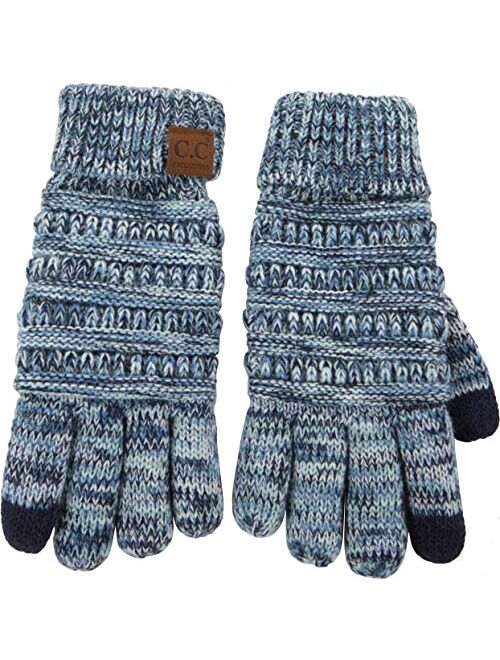 Funky Junques Beanies Matching Winter Lined Warm Knit Touchscreen Texting Gloves