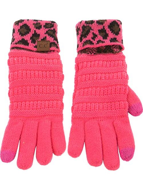 Funky Junques Beanies Matching Winter Lined Warm Knit Touchscreen Texting Gloves