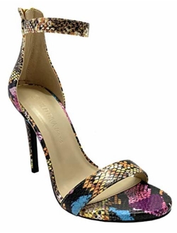 Wild Diva Amy-01 Womens Open Toe Ankle Strap High Stiletto Heel Platform Pump Sandal