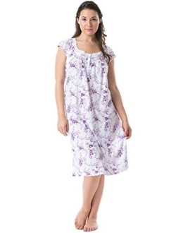 Casual Nights Women's Cap Sleeves Floral Lace Nightgown