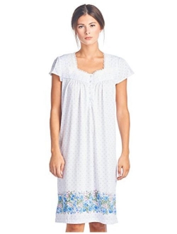 Casual Nights Women's Cap Sleeves Floral Lace Nightgown