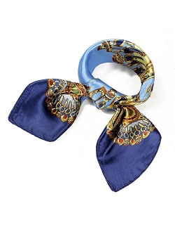 QBSM Womens 23.6 inch Satin Silk Feeling Formal Square Neck Scarf Head Hair Wraps