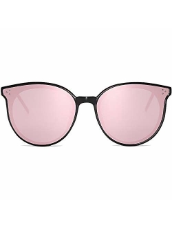 Classic Retro Round Oversized Sunglasses for Women with Rivets DOLPHIN SJ2068