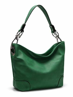 Mia K Collection Hobo Bag for Women - PU Leather Handbag - Womens Shoulder Bag Top Handle Fashion Pocketbook Purse