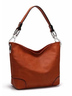 Mia K Collection Hobo Bag for Women - PU Leather Handbag - Womens Shoulder Bag Top Handle Fashion Pocketbook Purse