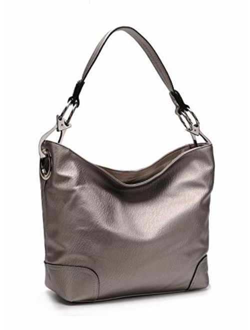 MKF Collection Mia K Collection Hobo Bag for Women - PU Leather Handbag - Womens Shoulder Bag Top Handle Fashion Pocketbook Purse