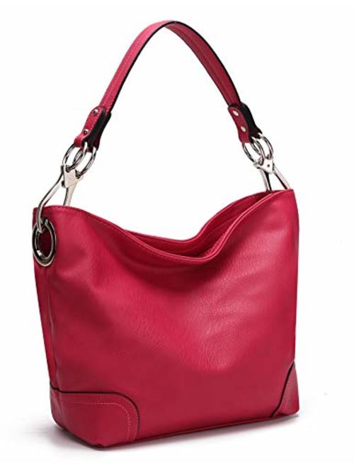 MKF Collection Mia K Collection Hobo Bag for Women - PU Leather Handbag - Womens Shoulder Bag Top Handle Fashion Pocketbook Purse