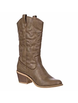 Charles Albert Women's Embroidered Modern Western Cowboy Boot