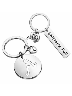 Shitter's Full Keychain Happy Camper RV Keychain Camping Keychain Trailer Christmas Vacation Jewelry