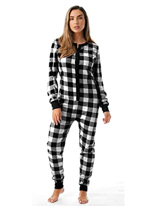 #followme Womens Henley Thermal Onesie women Buffalo Plaid and Tie Dye