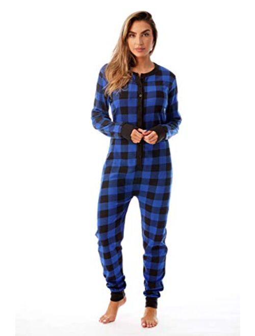 #followme Womens Henley Thermal Onesie women Buffalo Plaid and Tie Dye